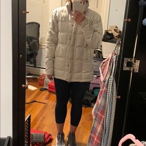 Cream North Face puffer